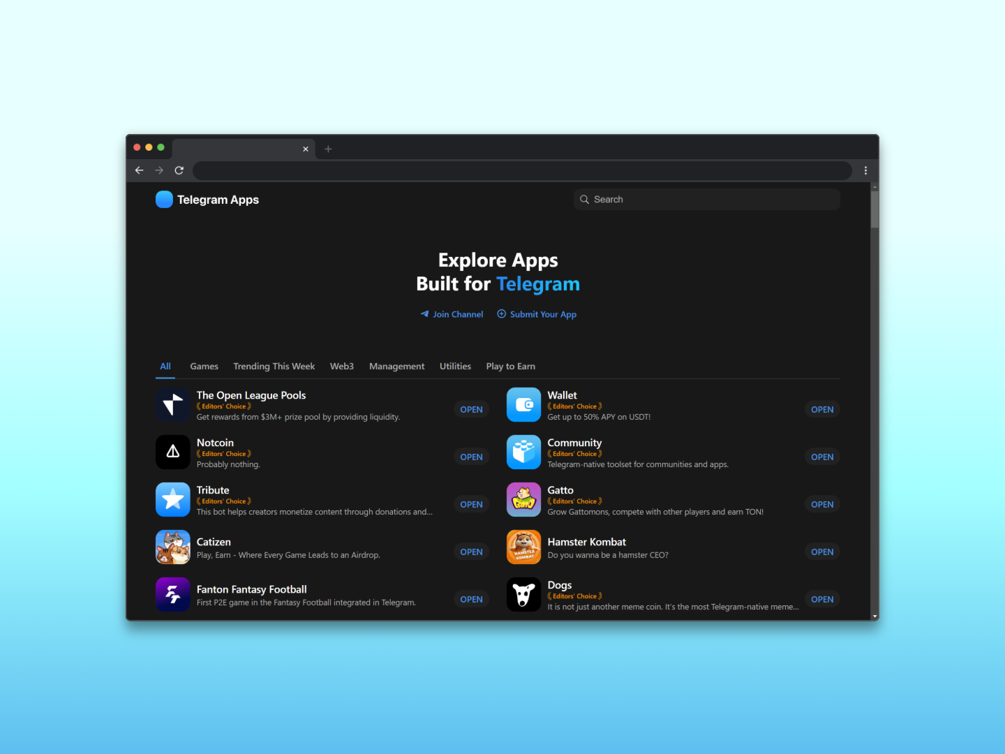 Telegram Apps Center: 您的迷你应用& 机器人中心| Adsgram